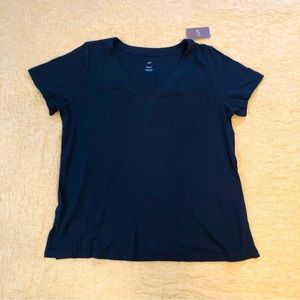 J. Jill Navy v-neck t-shirt, size L, NWT